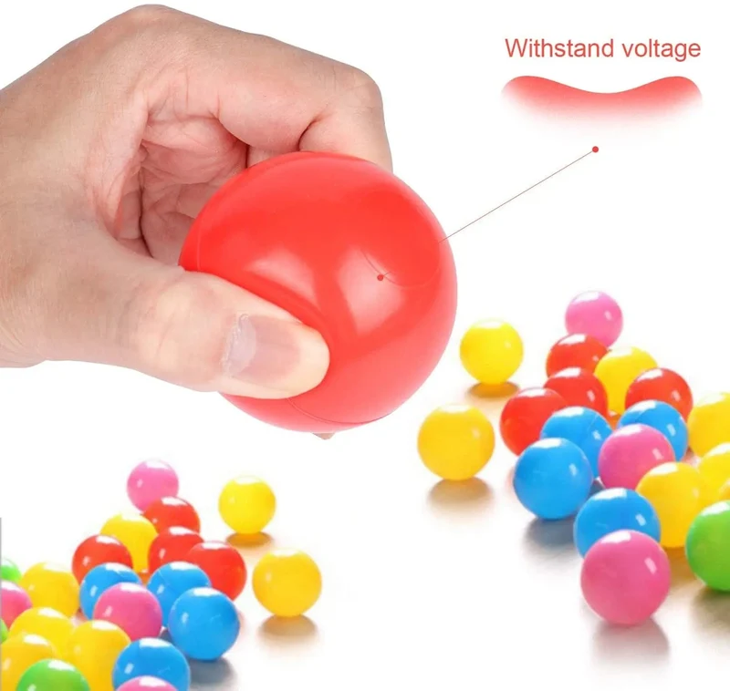 50 Stück Baby-Plastikbälle Wasserbecken Ocean Wave Ball für Kinderspiele Schwimmgrube mit Basketballkorb Spielhaus im Freien Zelte Spielzeug