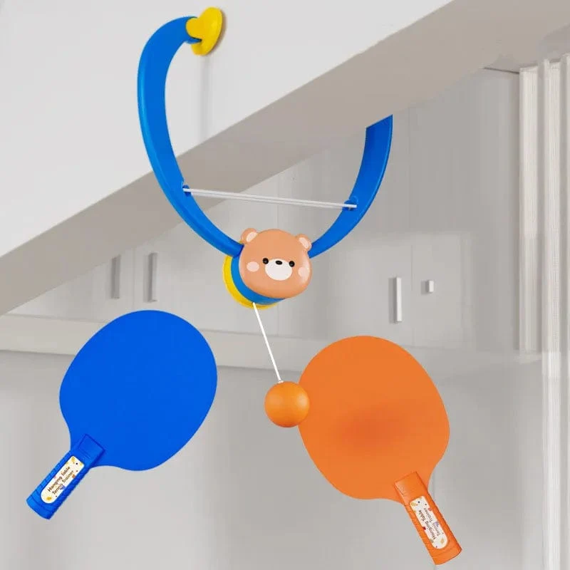 Hängender Tischtennis-Trainer mit Schläger, Mini-Badminton-Tennisball, Eltern-Kind-Interaktives Spiel, Indoor-Outdoor-Kindersportspielzeug