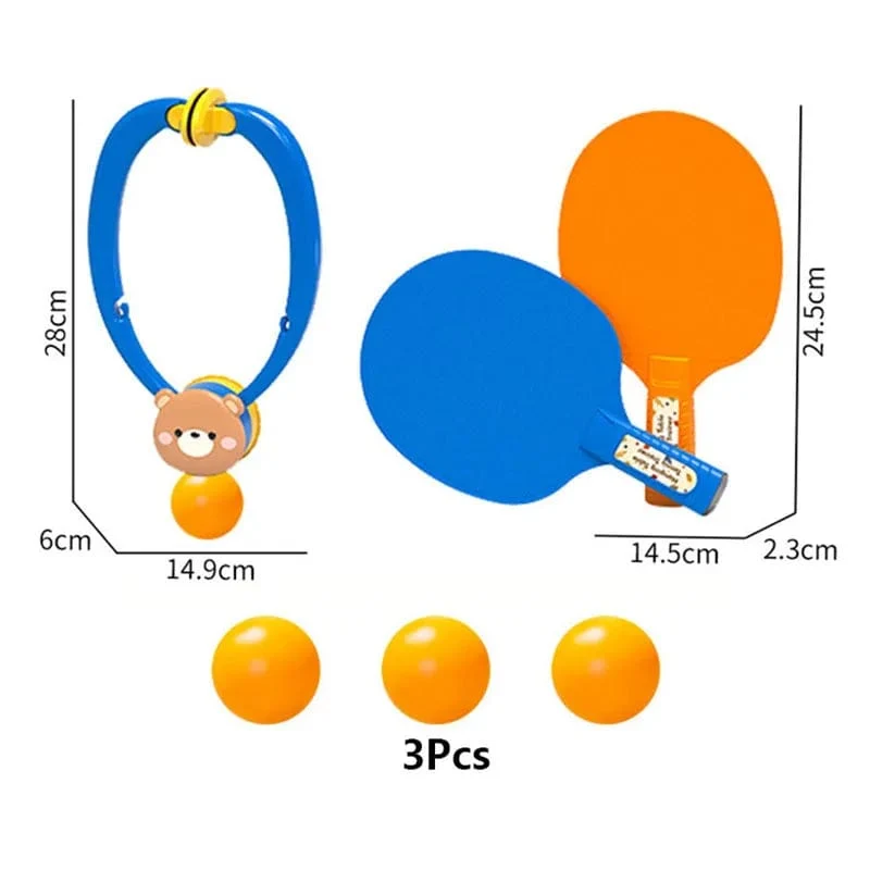 Hängender Tischtennis-Trainer mit Schläger, Mini-Badminton-Tennisball, Eltern-Kind-Interaktives Spiel, Indoor-Outdoor-Kindersportspielzeug