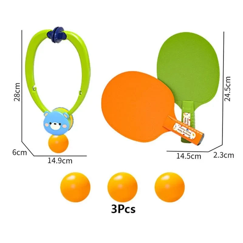 Hängender Tischtennis-Trainer mit Schläger, Mini-Badminton-Tennisball, Eltern-Kind-Interaktives Spiel, Indoor-Outdoor-Kindersportspielzeug