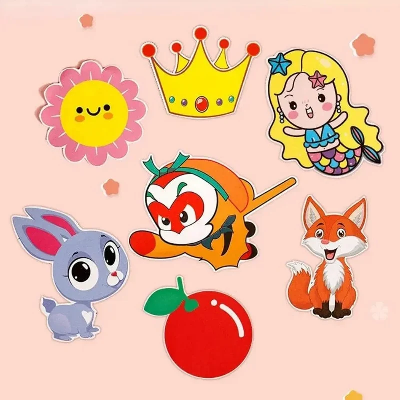 48 stücke Kinder Handgemachtes Papierschnittbuch Bastelspielzeug DIY Kinder Basteln Cartoon Scrapbooking Papierspielzeug für Kinder Lernspielzeug Geschenke
