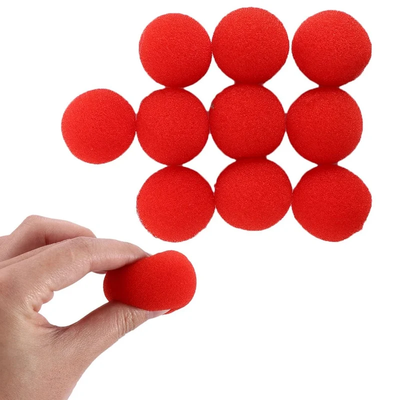 10 PCS 2.5/3.5/4.5 cm Finger Schwamm Ball Zaubertricks Klassische Magier Illusion Komödie Close-up Bühne Karte magie Zubehör