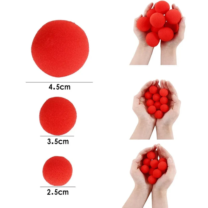 10 PCS 2.5/3.5/4.5 cm Finger Schwamm Ball Zaubertricks Klassische Magier Illusion Komödie Close-up Bühne Karte magie Zubehör