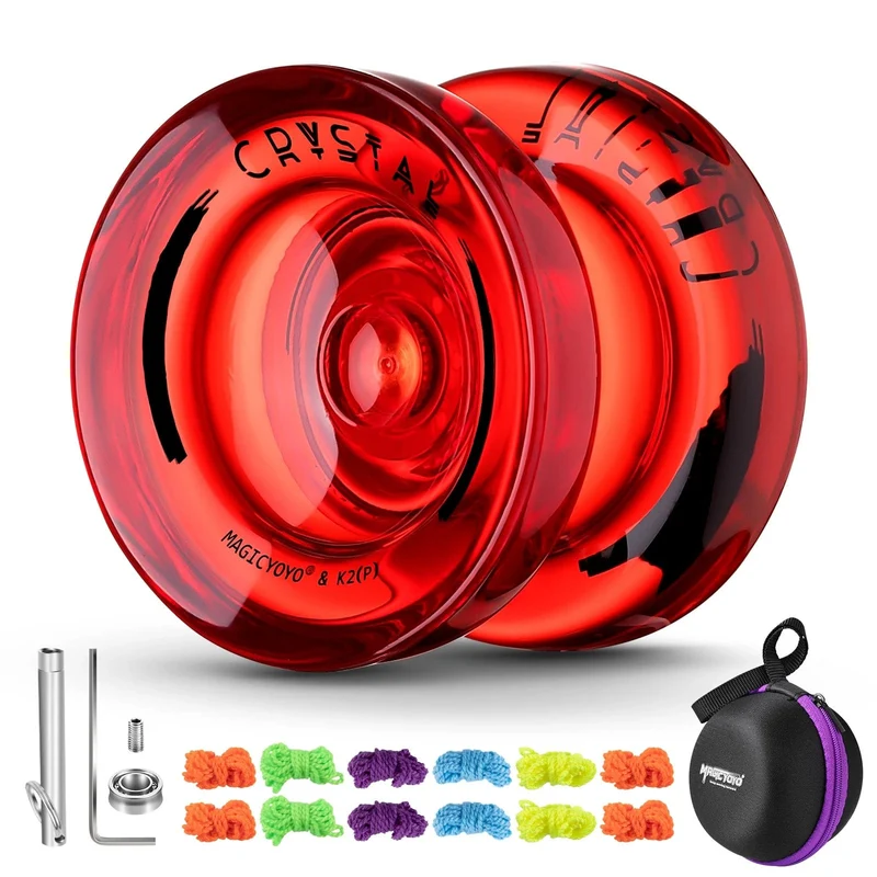 MAGICYOYO Reaktionsfreudiges Yo-Yo für Kinder K2 Crystal, Mehrzweck-Jojo aus Kunststoff für Anfänger, nicht reagierendes Ersatzkugellager