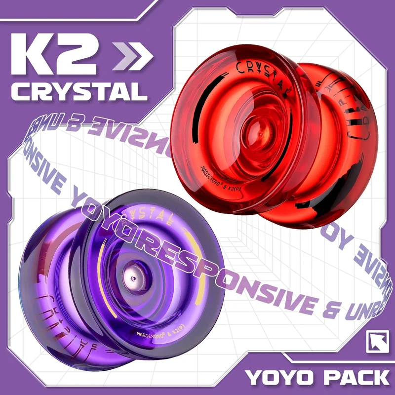 MAGICYOYO Reaktionsfreudiges Yo-Yo für Kinder K2 Crystal, Mehrzweck-Jojo aus Kunststoff für Anfänger, nicht reagierendes Ersatzkugellager