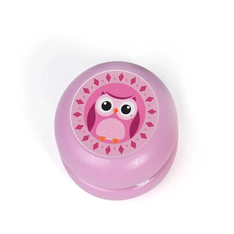 6 cm Holz-Yo-Yo-Ball, niedliches Tiermotiv, Holz-Yo-Yo-Spielzeug, Marienkäfer-Spielzeug, Kinder-Yo-Yo, kreatives Cartoon-Einhorn-Yo-Yo-Spielzeug für Kinder