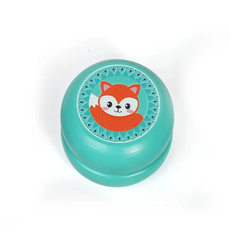 6 cm Holz-Yo-Yo-Ball, niedliches Tiermotiv, Holz-Yo-Yo-Spielzeug, Marienkäfer-Spielzeug, Kinder-Yo-Yo, kreatives Cartoon-Einhorn-Yo-Yo-Spielzeug für Kinder