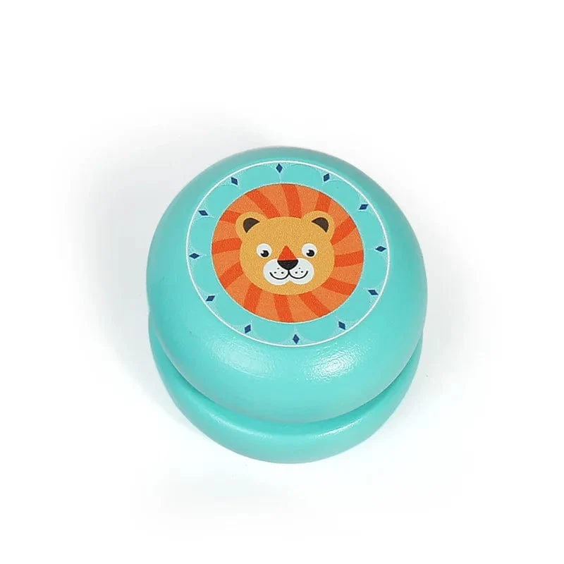 6 cm Holz-Yo-Yo-Ball, niedliches Tiermotiv, Holz-Yo-Yo-Spielzeug, Marienkäfer-Spielzeug, Kinder-Yo-Yo, kreatives Cartoon-Einhorn-Yo-Yo-Spielzeug für Kinder