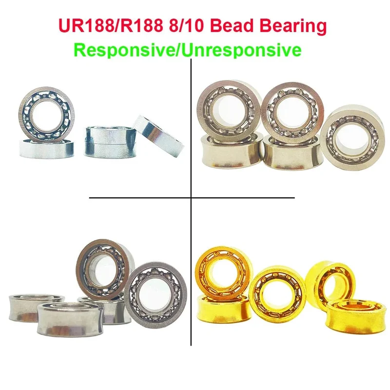 5 Stück Metall Yoyo Lager UR188 R188 Responsive Nicht reagierende Lager mit Achsen für Yoyo Ball Spielzeugteile 8 Perlen 10 Perlen