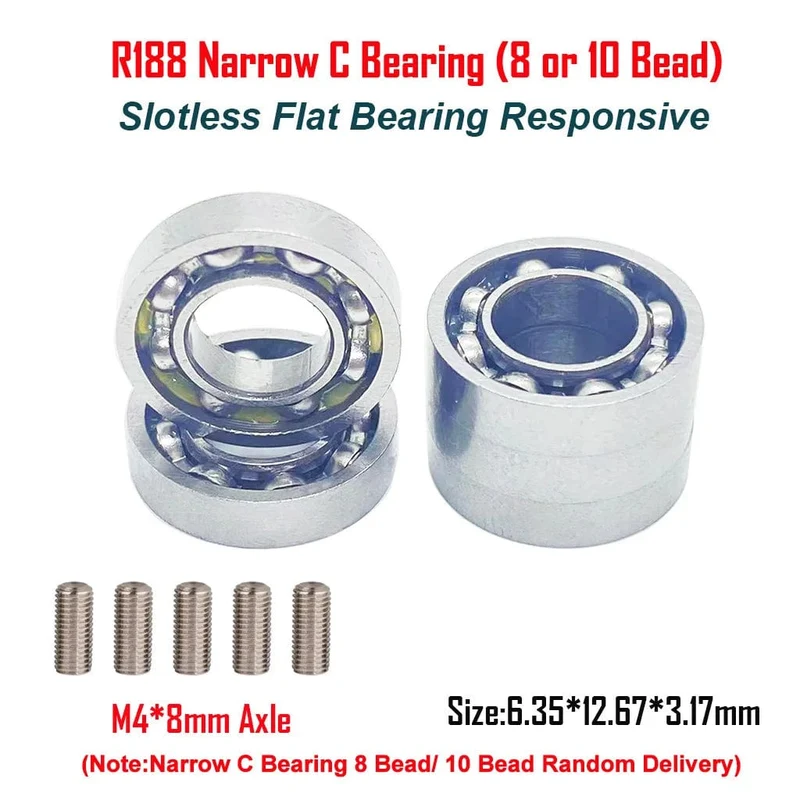 5 Stück Metall Yoyo Lager UR188 R188 Responsive Nicht reagierende Lager mit Achsen für Yoyo Ball Spielzeugteile 8 Perlen 10 Perlen