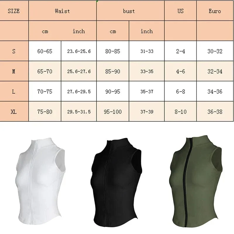 Aiithuug Athletic Zip Up Sweat Weste Jacke ärmellos Laufen Yoga Tops Stehkragen Shirts Sport Top Fitness Damen Workout Tops