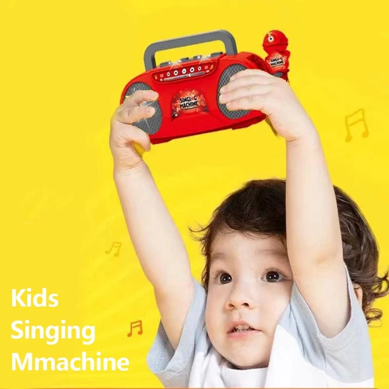 Kinder-Mikrofon, Karaoke-Maschine, Musikinstrument, Spielzeug mit Licht, für drinnen und draußen, Reisen, pädagogisches Spielzeug, Geschenk für Mädchen, Jungen, Kinder
