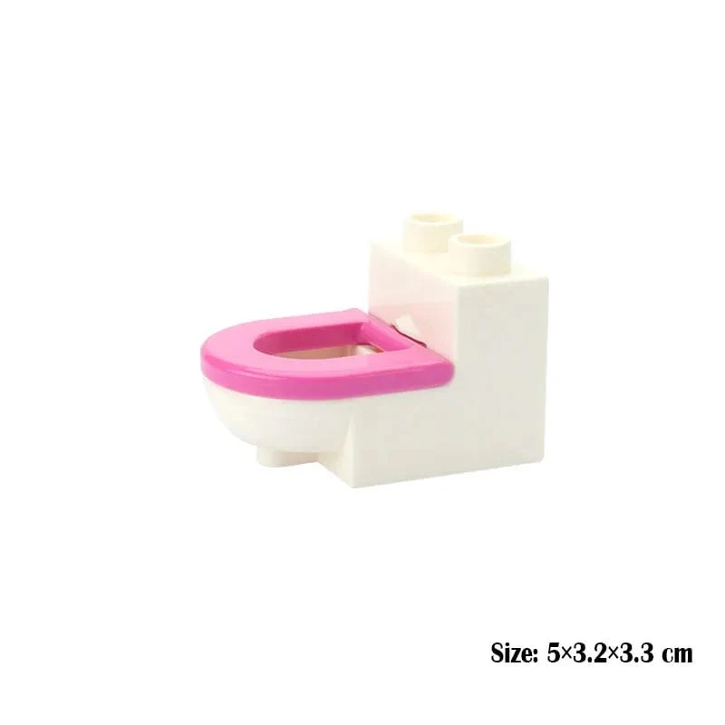 Großer Baustein, zusammengebaut, Mini-Möbel, Spielhaus, Spielzeug für Kinder, kompatibel mit Duploed-Zubehör, pädagogisches Geschenk