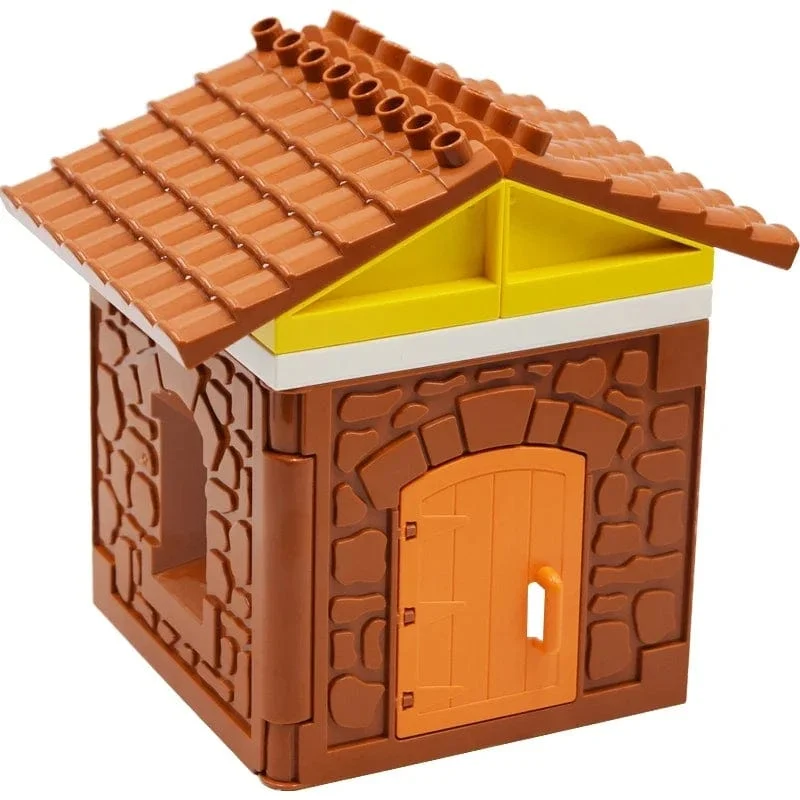 Große Bausteine ​​Häuser bauen Zubehör Tür Fenster Sets Wand Dach kompatibel große Steine ​​​​zusammenbauen Junge Mädchen Kinder Spielzeug Geschenke