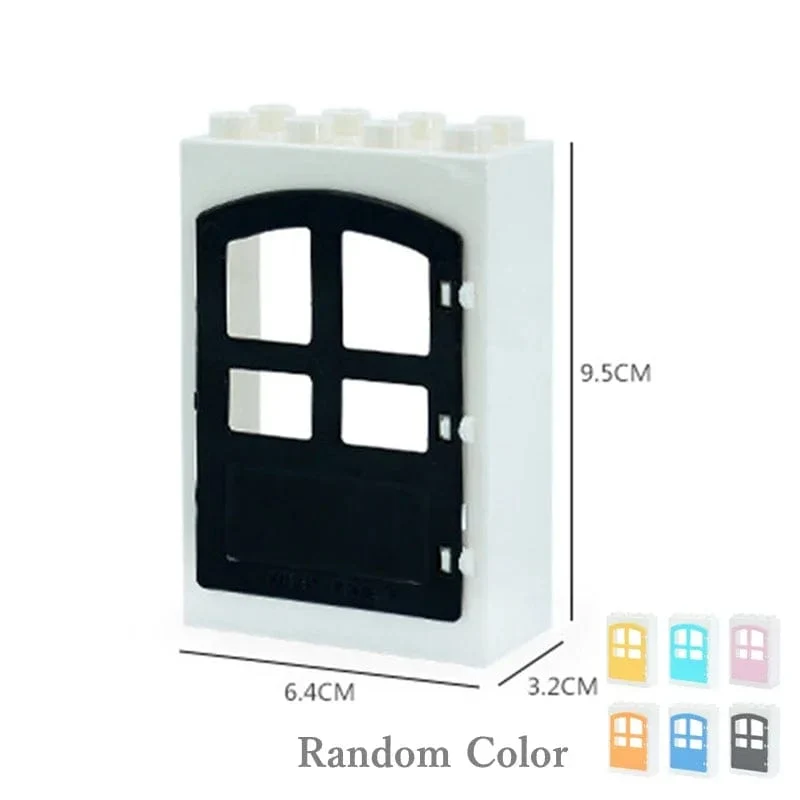 Große Bausteine ​​Häuser bauen Zubehör Tür Fenster Sets Wand Dach kompatibel große Steine ​​​​zusammenbauen Junge Mädchen Kinder Spielzeug Geschenke