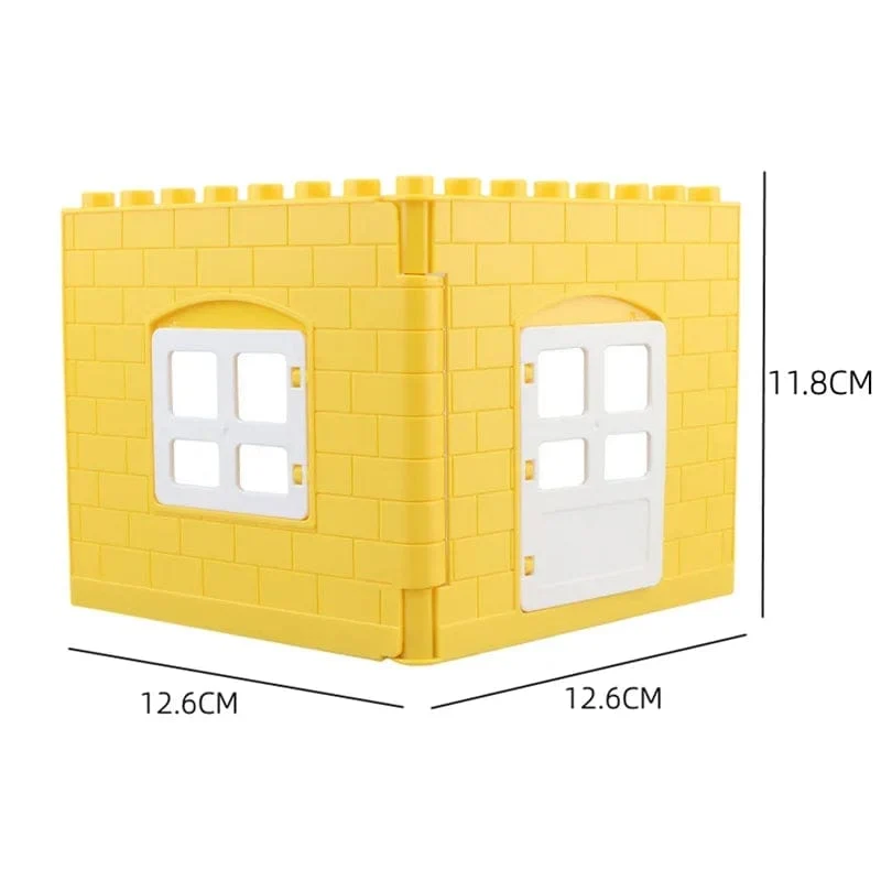 Große Bausteine ​​Häuser bauen Zubehör Tür Fenster Sets Wand Dach kompatibel große Steine ​​​​zusammenbauen Junge Mädchen Kinder Spielzeug Geschenke