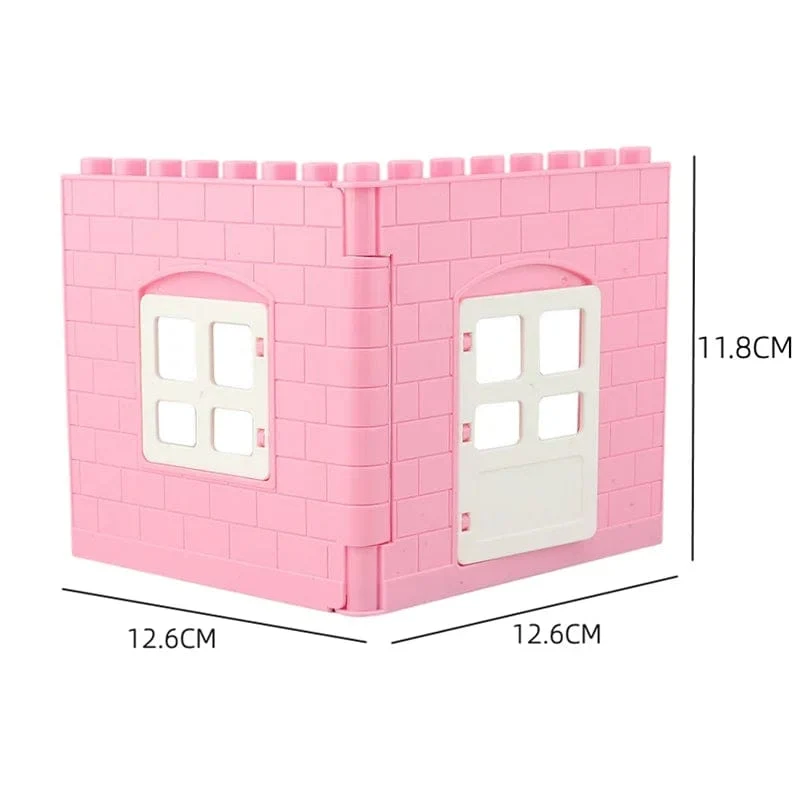Große Bausteine ​​Häuser bauen Zubehör Tür Fenster Sets Wand Dach kompatibel große Steine ​​​​zusammenbauen Junge Mädchen Kinder Spielzeug Geschenke