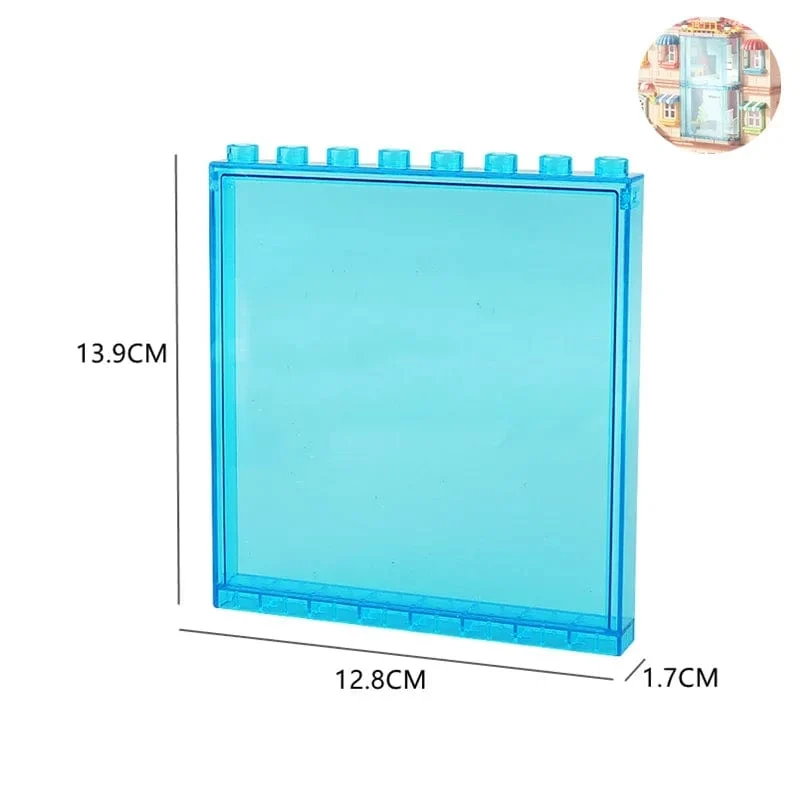 Große Bausteine ​​Häuser bauen Zubehör Tür Fenster Sets Wand Dach kompatibel große Steine ​​​​zusammenbauen Junge Mädchen Kinder Spielzeug Geschenke