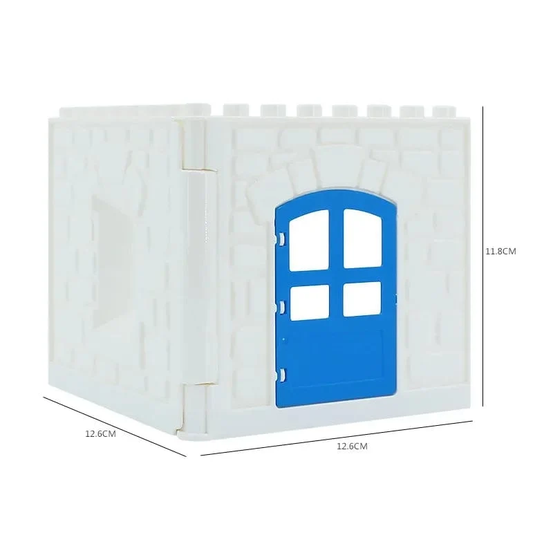 Große Bausteine ​​Häuser bauen Zubehör Tür Fenster Sets Wand Dach kompatibel große Steine ​​​​zusammenbauen Junge Mädchen Kinder Spielzeug Geschenke