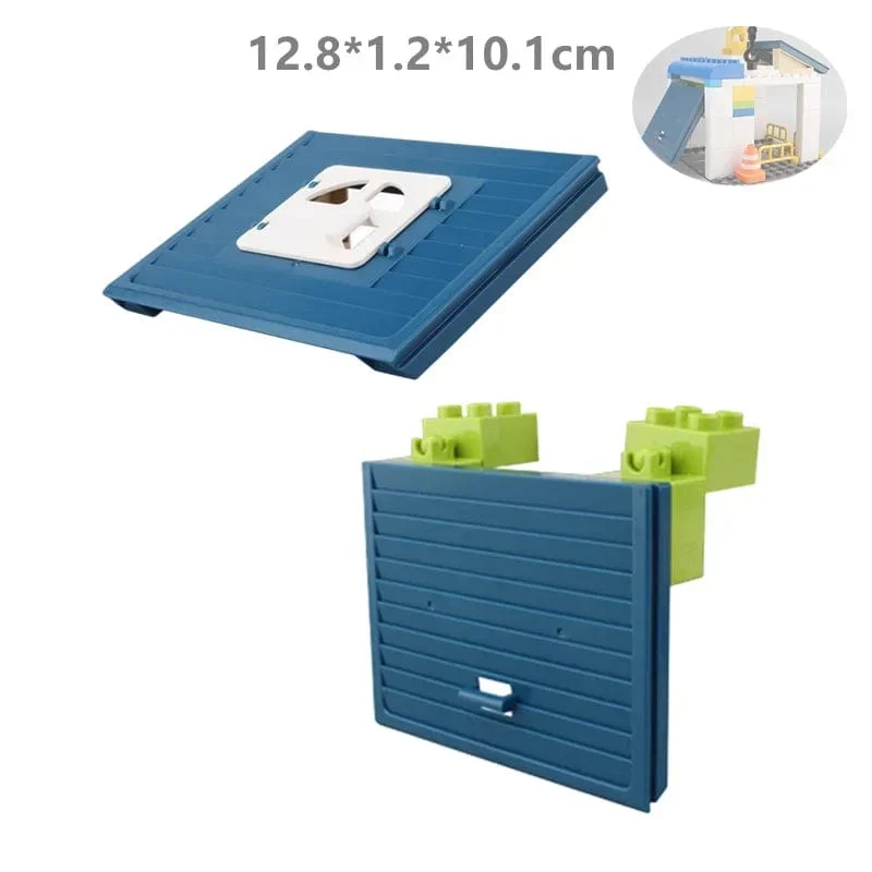 Große Bausteine ​​Häuser bauen Zubehör Tür Fenster Sets Wand Dach kompatibel große Steine ​​​​zusammenbauen Junge Mädchen Kinder Spielzeug Geschenke