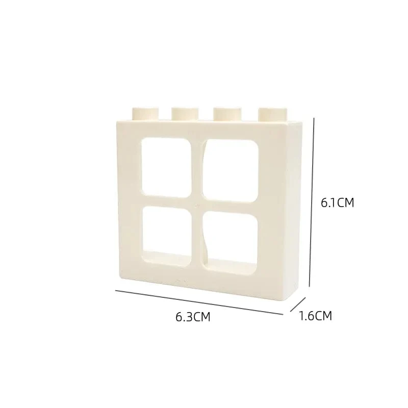 Große Bausteine ​​Häuser bauen Zubehör Tür Fenster Sets Wand Dach kompatibel große Steine ​​​​zusammenbauen Junge Mädchen Kinder Spielzeug Geschenke