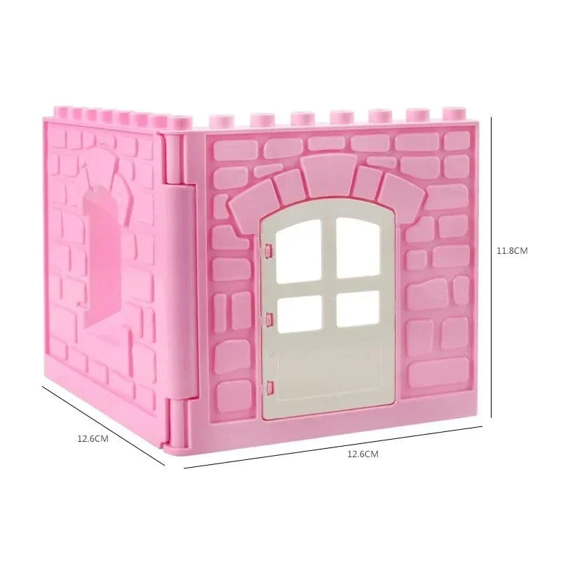 Große Bausteine ​​Häuser bauen Zubehör Tür Fenster Sets Wand Dach kompatibel große Steine ​​​​zusammenbauen Junge Mädchen Kinder Spielzeug Geschenke