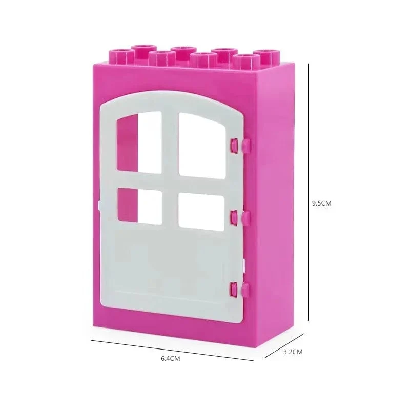 Große Bausteine ​​Häuser bauen Zubehör Tür Fenster Sets Wand Dach kompatibel große Steine ​​​​zusammenbauen Junge Mädchen Kinder Spielzeug Geschenke