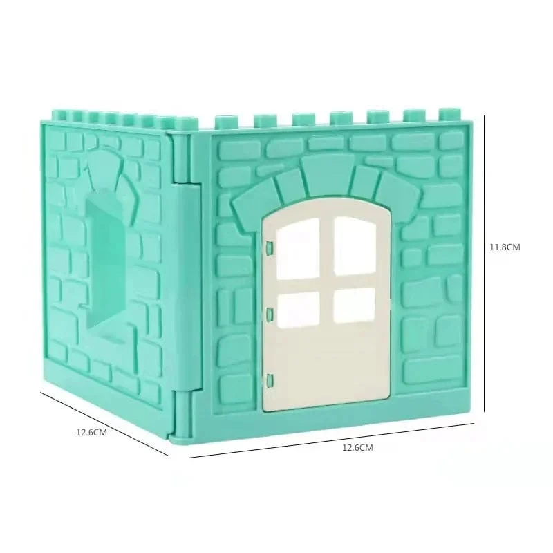 Große Bausteine ​​Häuser bauen Zubehör Tür Fenster Sets Wand Dach kompatibel große Steine ​​​​zusammenbauen Junge Mädchen Kinder Spielzeug Geschenke