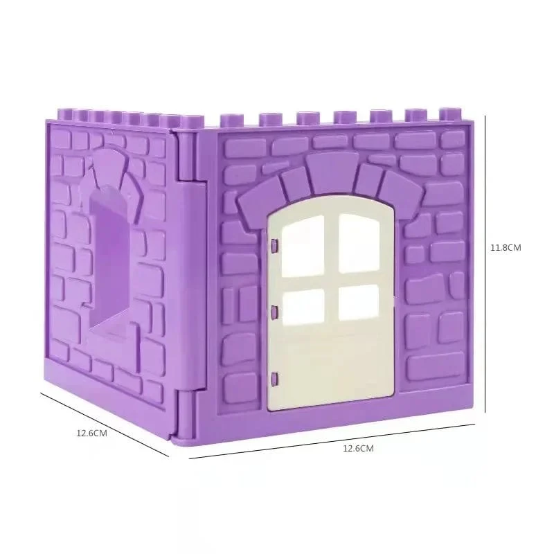 Große Bausteine ​​Häuser bauen Zubehör Tür Fenster Sets Wand Dach kompatibel große Steine ​​​​zusammenbauen Junge Mädchen Kinder Spielzeug Geschenke