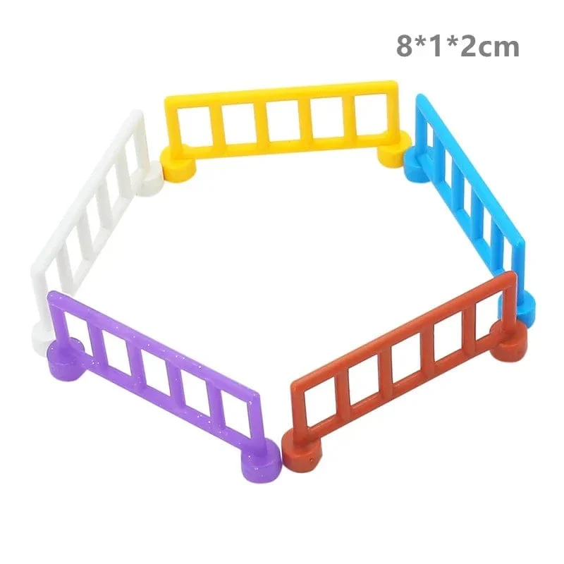 Große Bausteine ​​Häuser bauen Zubehör Tür Fenster Sets Wand Dach kompatibel große Steine ​​​​zusammenbauen Junge Mädchen Kinder Spielzeug Geschenke