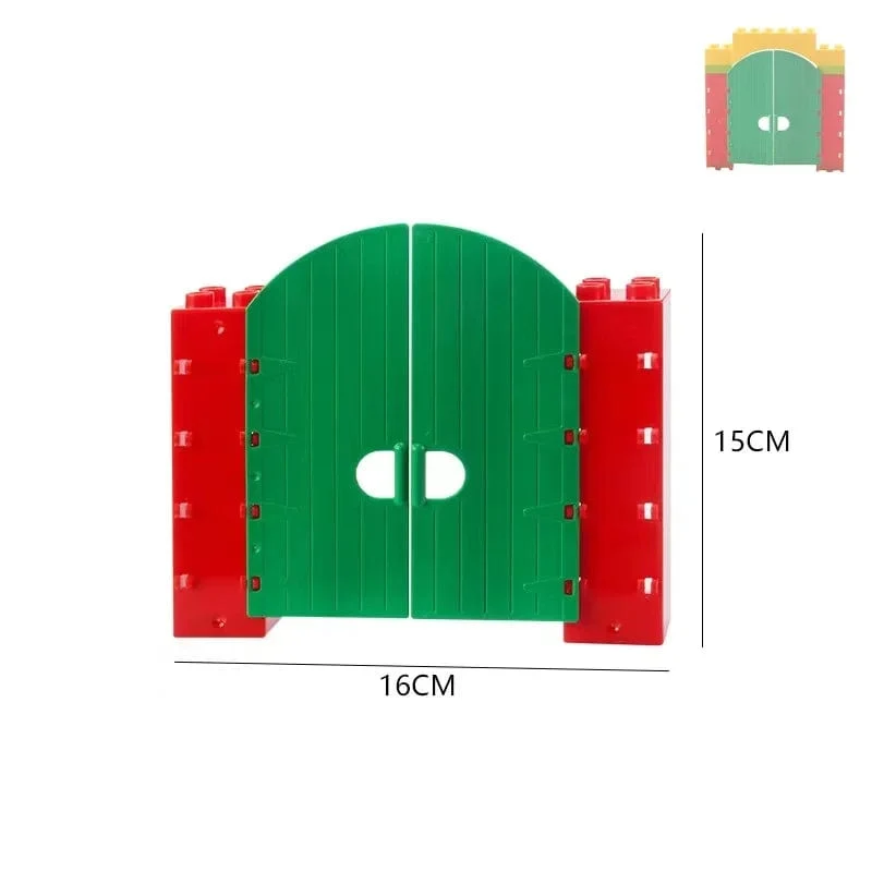 Große Bausteine ​​Häuser bauen Zubehör Tür Fenster Sets Wand Dach kompatibel große Steine ​​​​zusammenbauen Junge Mädchen Kinder Spielzeug Geschenke