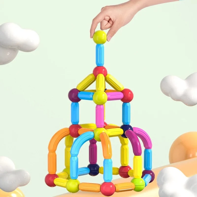 Kinder Magnetisches Bauset Magnetkugeln Stick Bausteine ​​Montessori Lernspielzeug Für Kinder Geschenk