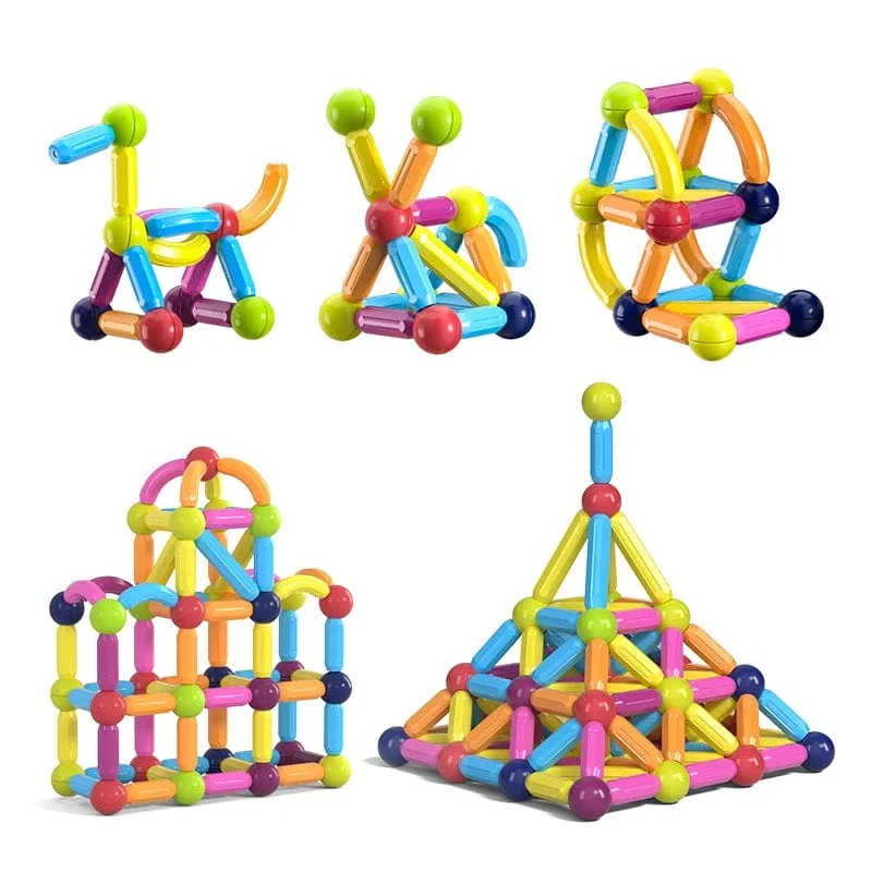 Kinder Magnetisches Bauset Magnetkugeln Stick Bausteine ​​Montessori Lernspielzeug Für Kinder Geschenk