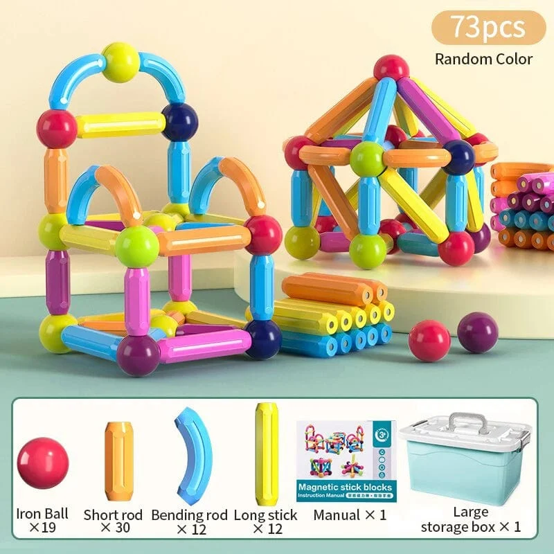 Kinder Magnetisches Bauset Magnetkugeln Stick Bausteine ​​Montessori Lernspielzeug Für Kinder Geschenk