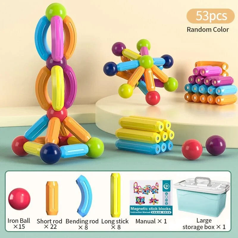 Kinder Magnetisches Bauset Magnetkugeln Stick Bausteine ​​Montessori Lernspielzeug Für Kinder Geschenk