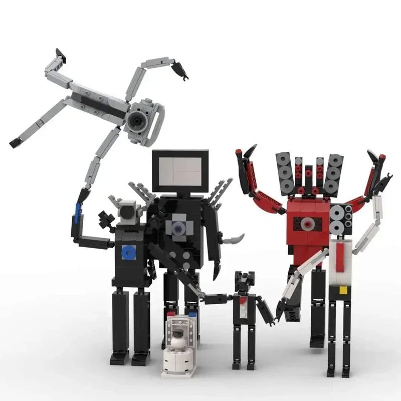 Skibidi Toilette Titan TV Mann Speakerman Horror Spiel Bosses Camara Baustein Cartoon Puppe Modell Kinder Geburtstag Halloween Geschenk
