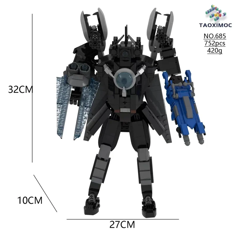 Skibidi Toilette Titan TV Mann Speakerman Horror Spiel Bosses Camara Baustein Cartoon Puppe Modell Kinder Geburtstag Halloween Geschenk