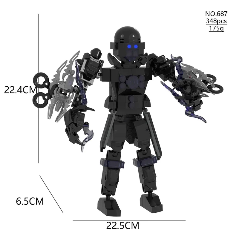 Skibidi Toilette Titan TV Mann Speakerman Horror Spiel Bosses Camara Baustein Cartoon Puppe Modell Kinder Geburtstag Halloween Geschenk