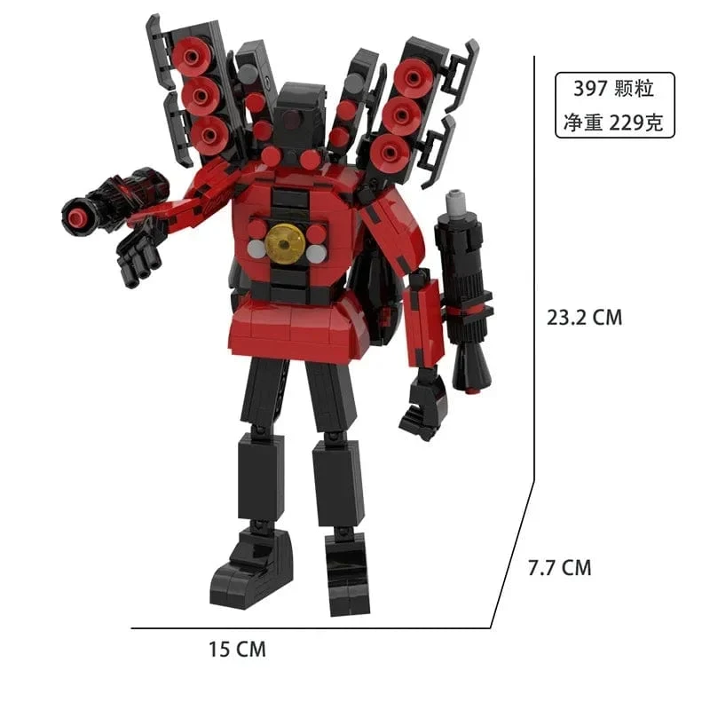 Skibidi Toilette Titan TV Mann Speakerman Horror Spiel Bosses Camara Baustein Cartoon Puppe Modell Kinder Geburtstag Halloween Geschenk