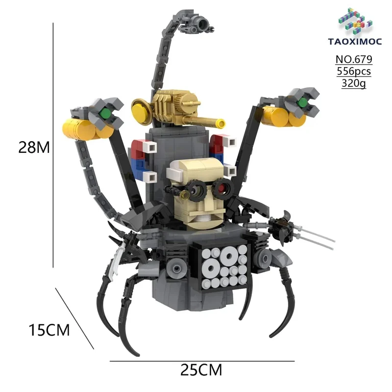 Skibidi Toilette Titan TV Mann Speakerman Horror Spiel Bosses Camara Baustein Cartoon Puppe Modell Kinder Geburtstag Halloween Geschenk