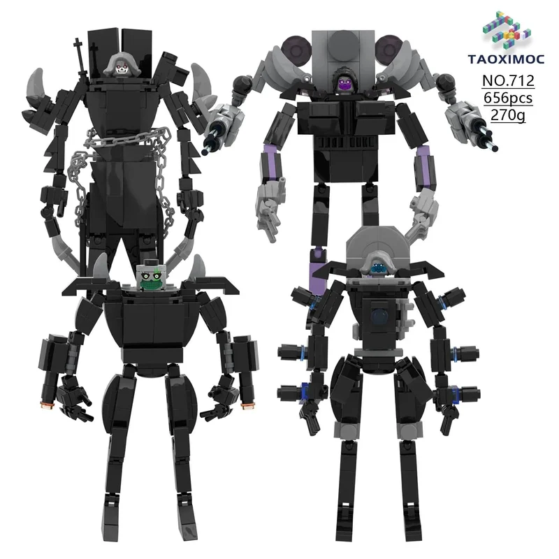 Skibidi Toilette Titan TV Mann Speakerman Horror Spiel Bosses Camara Baustein Cartoon Puppe Modell Kinder Geburtstag Halloween Geschenk