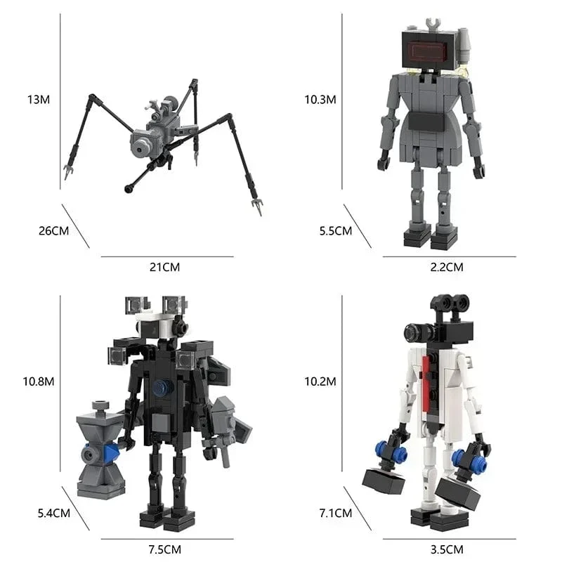 Skibidi Toilette Titan TV Mann Speakerman Horror Spiel Bosses Camara Baustein Cartoon Puppe Modell Kinder Geburtstag Halloween Geschenk