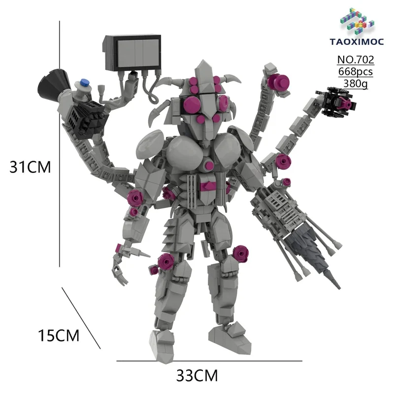 Skibidi Toilette Titan TV Mann Speakerman Horror Spiel Bosses Camara Baustein Cartoon Puppe Modell Kinder Geburtstag Halloween Geschenk