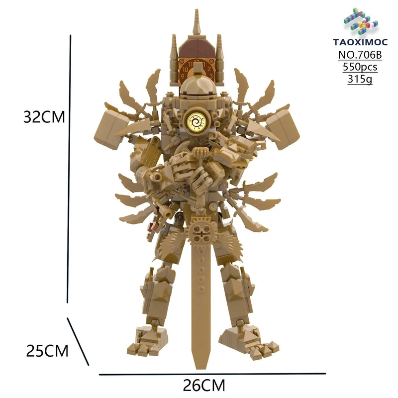 Skibidi Toilette Titan TV Mann Speakerman Horror Spiel Bosses Camara Baustein Cartoon Puppe Modell Kinder Geburtstag Halloween Geschenk