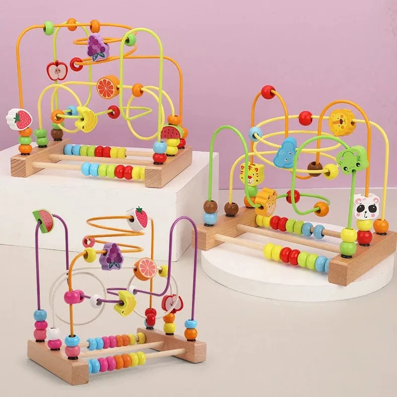Montessori Labyrinth Kreise Um Perlen Abacus Math Puzzle Frühen Lernen Bildungs ​​Holz Spielzeug Für Kinder Kinder
