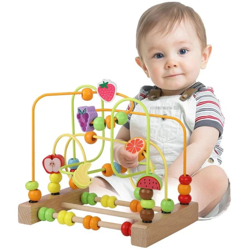Montessori Labyrinth Kreise Um Perlen Abacus Math Puzzle Frühen Lernen Bildungs ​​Holz Spielzeug Für Kinder Kinder