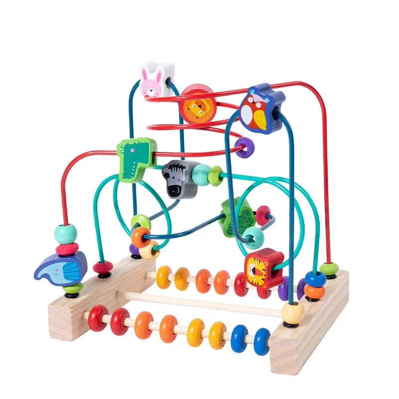 Montessori Labyrinth Kreise Um Perlen Abacus Math Puzzle Frühen Lernen Bildungs ​​Holz Spielzeug Für Kinder Kinder