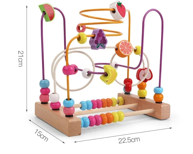 Montessori Labyrinth Kreise Um Perlen Abacus Math Puzzle Frühen Lernen Bildungs ​​Holz Spielzeug Für Kinder Kinder