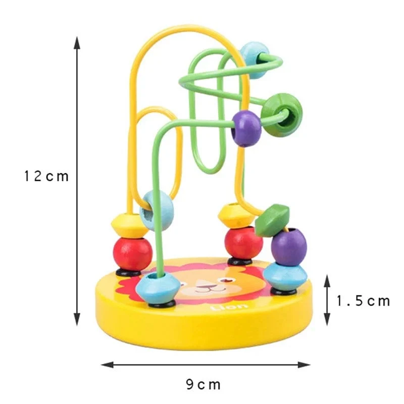 Mini Montessori Holzspielzeug Kinder Kreise Bead Wire Maze Achterbahn Kleinkind Frühe Pädagogische Puzzles Spielzeug für Kinder Kleinkinder