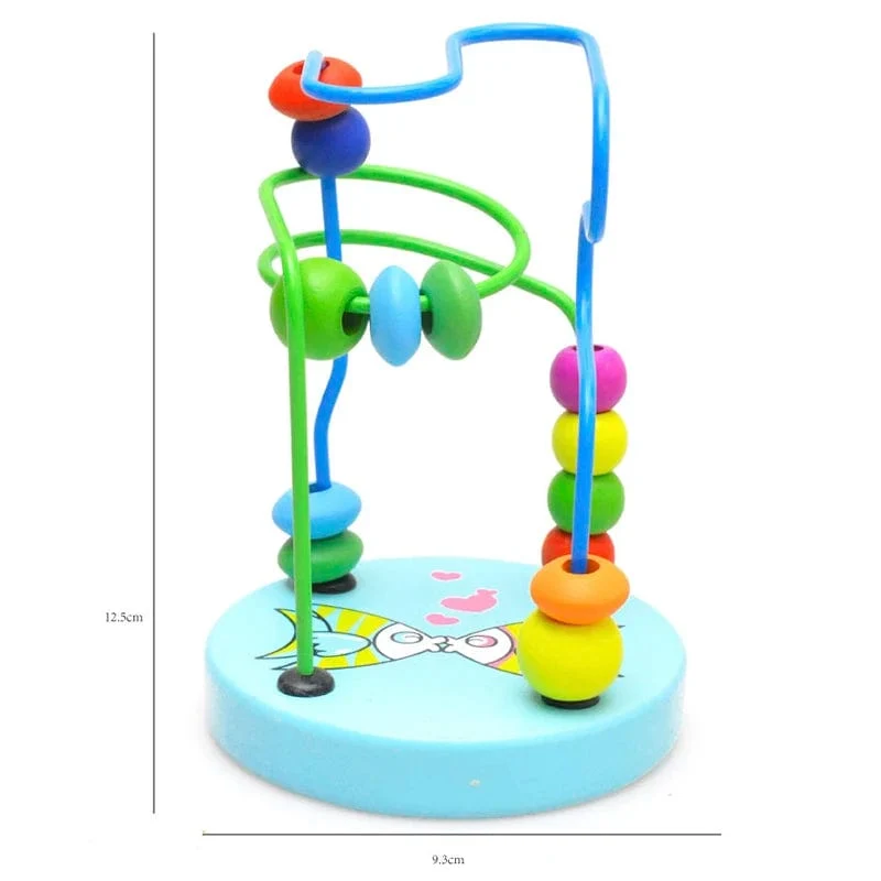 Mini Montessori Holzspielzeug Kinder Kreise Bead Wire Maze Achterbahn Kleinkind Frühe Pädagogische Puzzles Spielzeug für Kinder Kleinkinder